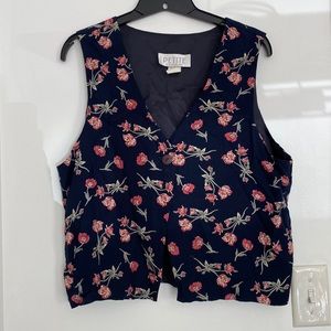 Petite Sophisticate Floral Vest